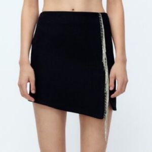 ZARA Jewel Fringe Mini Skirt M 28